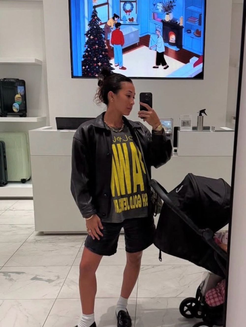 Honolulu Pawnshop Welcome to Paradise Black Tee with Bold Yellow Graphic